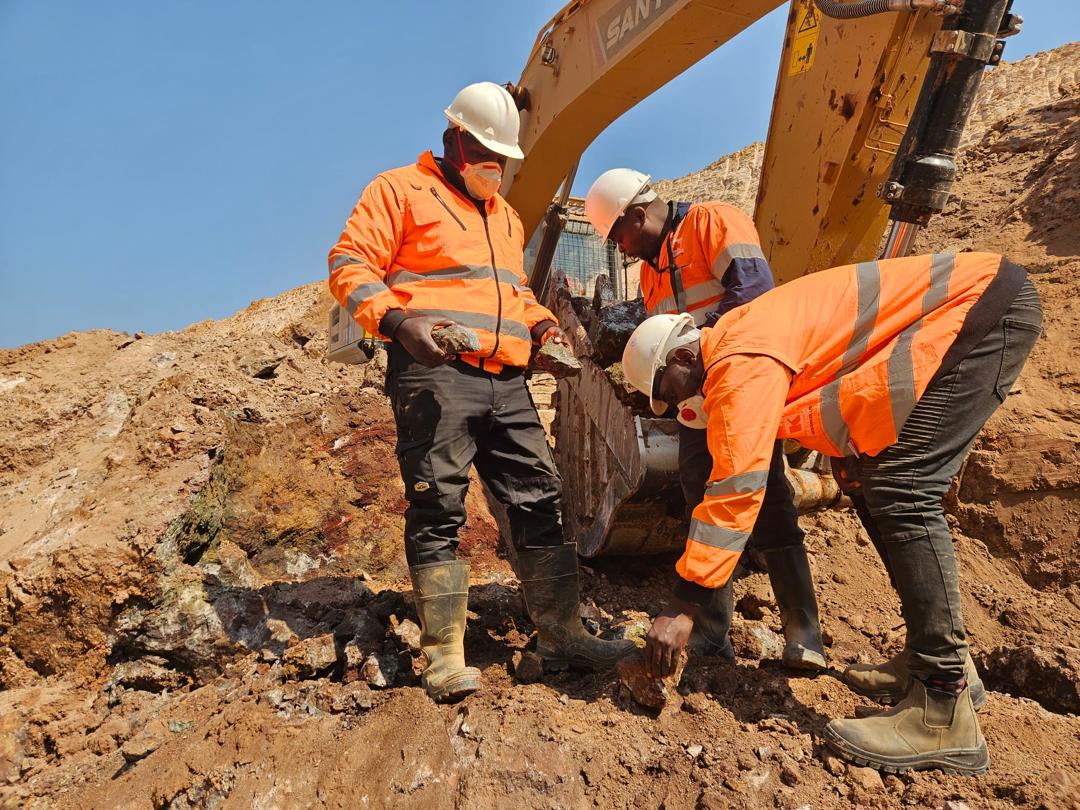 Artisanal gold mining site in Ghana